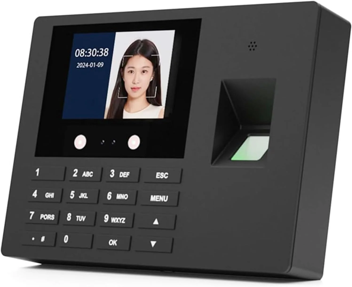 Saraele Attendance Machine,Face Recognition Time Clock Support Fingerprint Password Palm Print Facial Fast Recognition for Employees Access Control Machine Support Multi-language System USB Port Data Saraele Attendance Machine,Face Recognition Time Clock Support Fingerprint Password Palm Print Facial Fast Recognition for Employees Access Control Machine Support Multi-language System USB Port Data