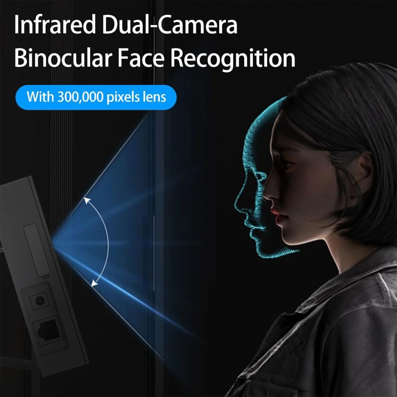 Saraele Attendance Machine,Face Recognition Time Clock Support Fingerprint Password Palm Print Facial Fast Recognition for Employees Access Control Machine Support Multi-language System USB Port Data