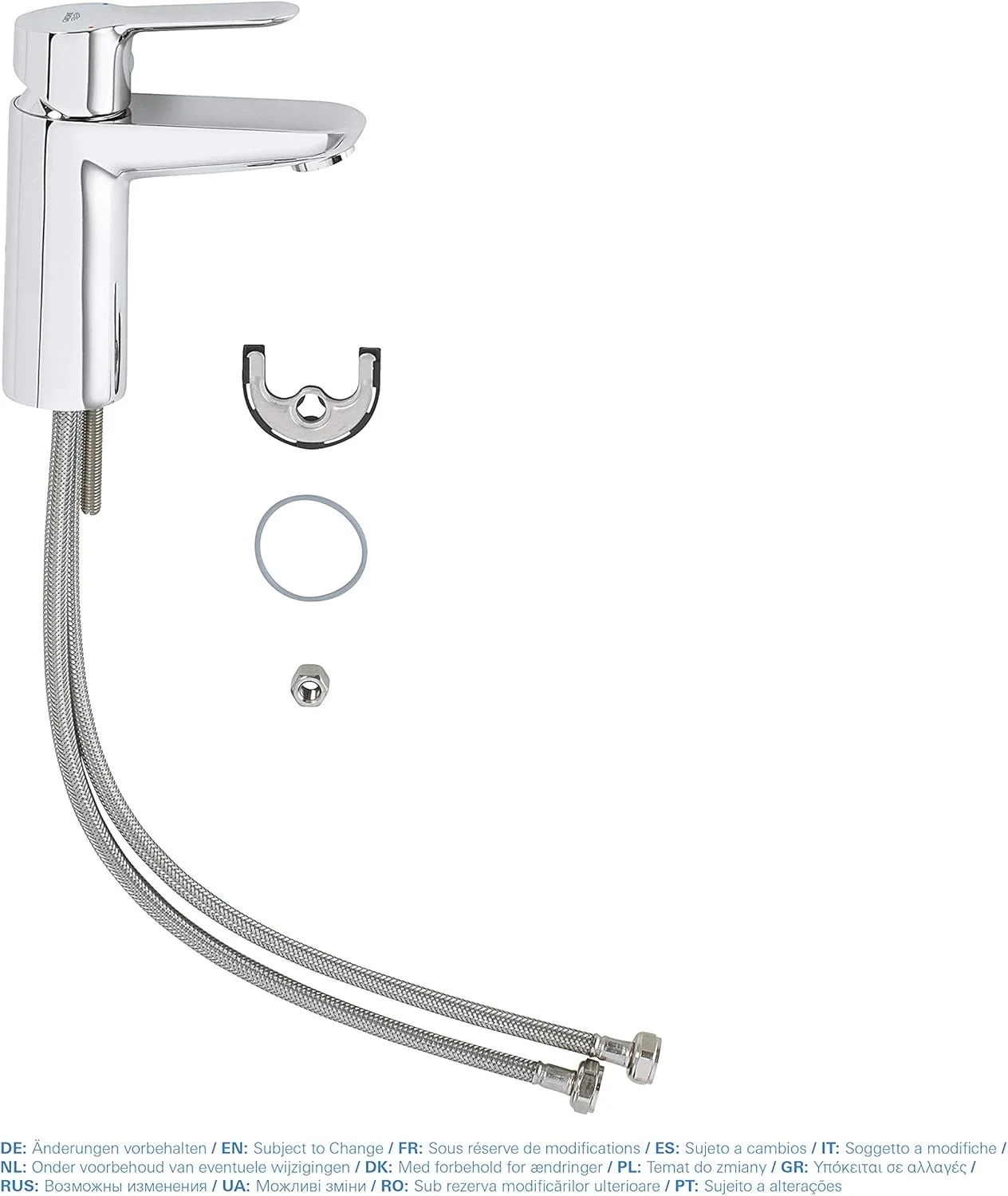شیرآلات حمام Grohe، شیر مخلوط کننده سینک با ارتفاع استاندارد و صرفه جویی در آب با بدنه صاف - مجموعه BauEdge، 23330000 شیرآلات حمام Grohe، شیر مخلوط کننده سینک با ارتفاع استاندارد و صرفه جویی در آب با بدنه صاف - مجموعه BauEdge، 23330000
