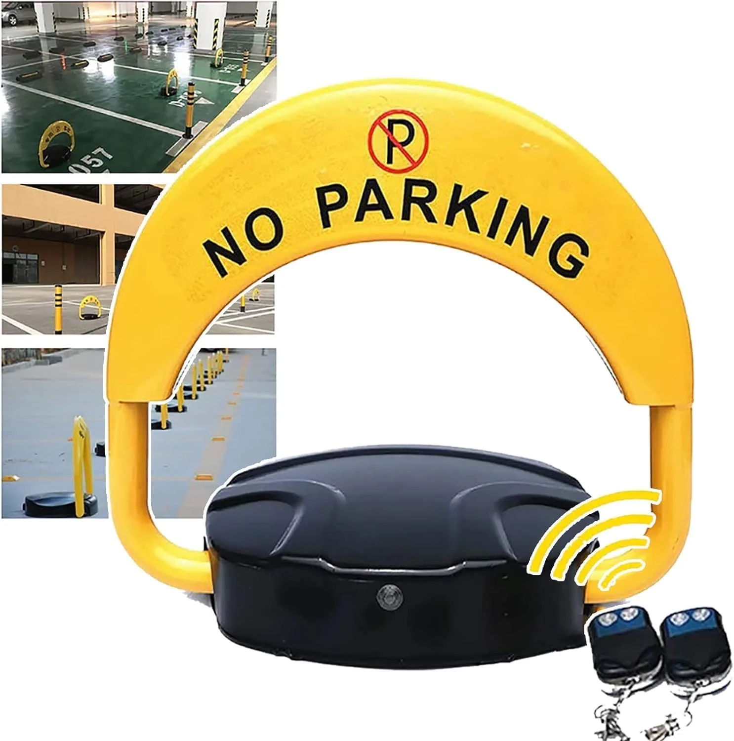 مسدود کننده جای پارک کنترل از راه دور با برد بلند، سیستم خودکار پارکینگ، قفل پارکینگ، محافظ فضای پارکینگ با دو ریموت (برد 50 تا 100 متر)