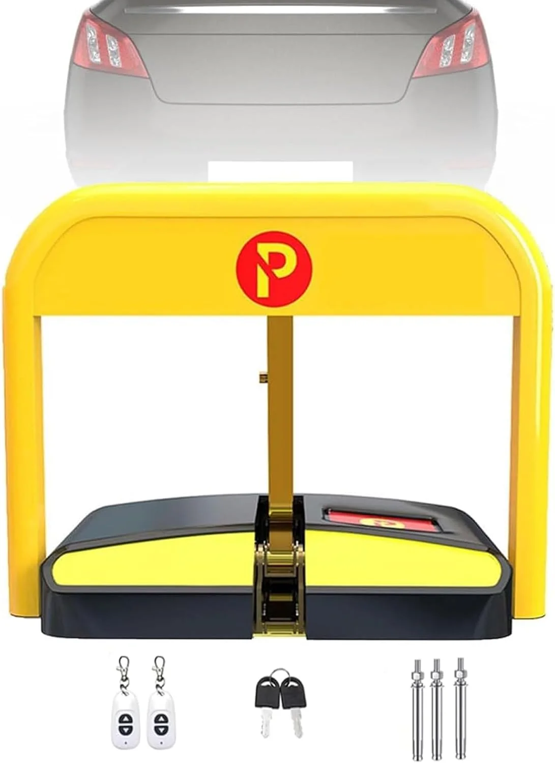 مسدود کننده پارکینگ، قفل فضای پارک، قفل پارکینگ خودرو با کنترل از راه دور، مانع پارکینگ تاشو اتوماتیک ضد آب با 2 کنترل از راه دور، مسدود کننده پارکینگ برای خانه، تجارت