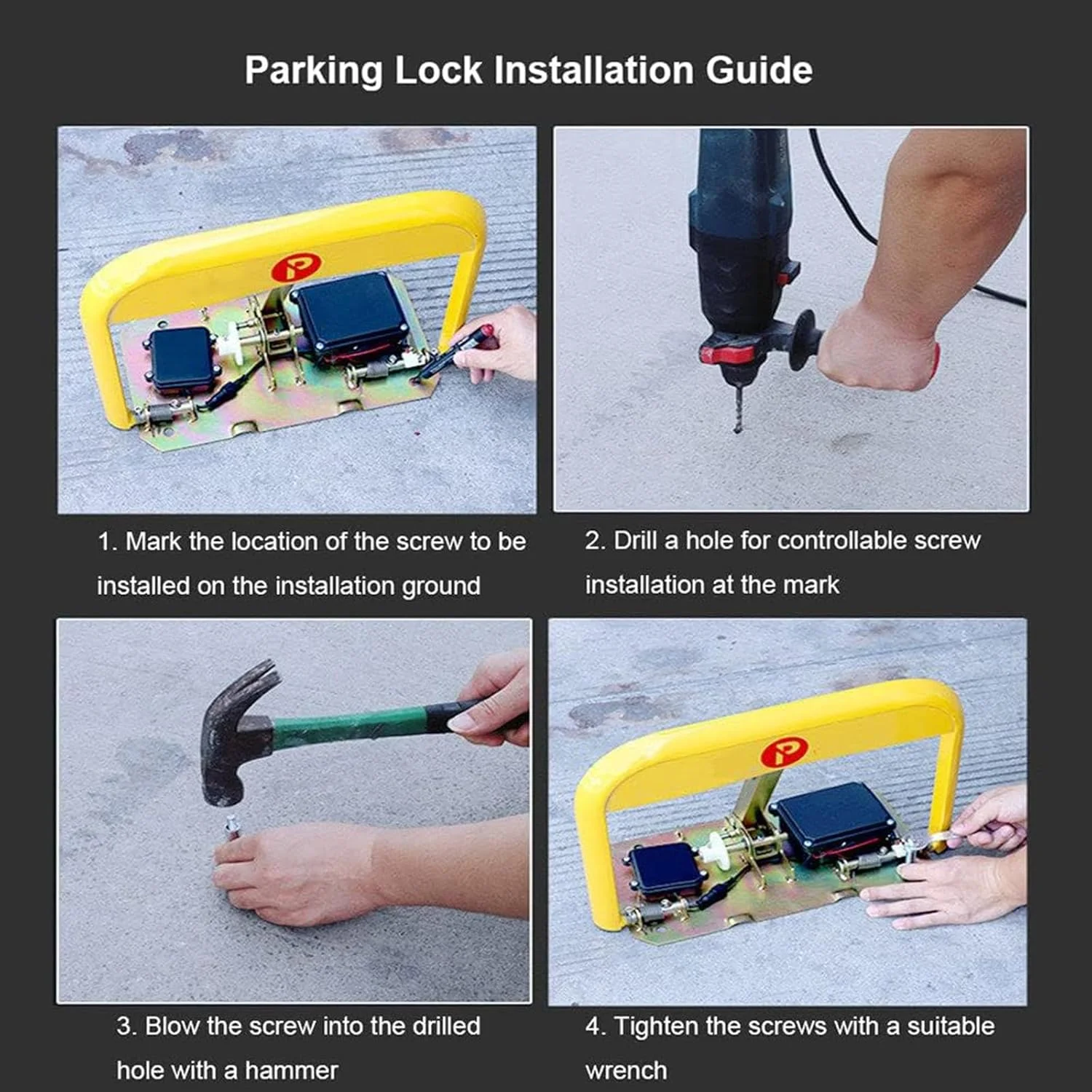 مسدود کننده پارکینگ، قفل فضای پارک، قفل پارکینگ خودرو با کنترل از راه دور، مانع پارکینگ تاشو اتوماتیک ضد آب با 2 کنترل از راه دور، مسدود کننده پارکینگ برای خانه، تجارت