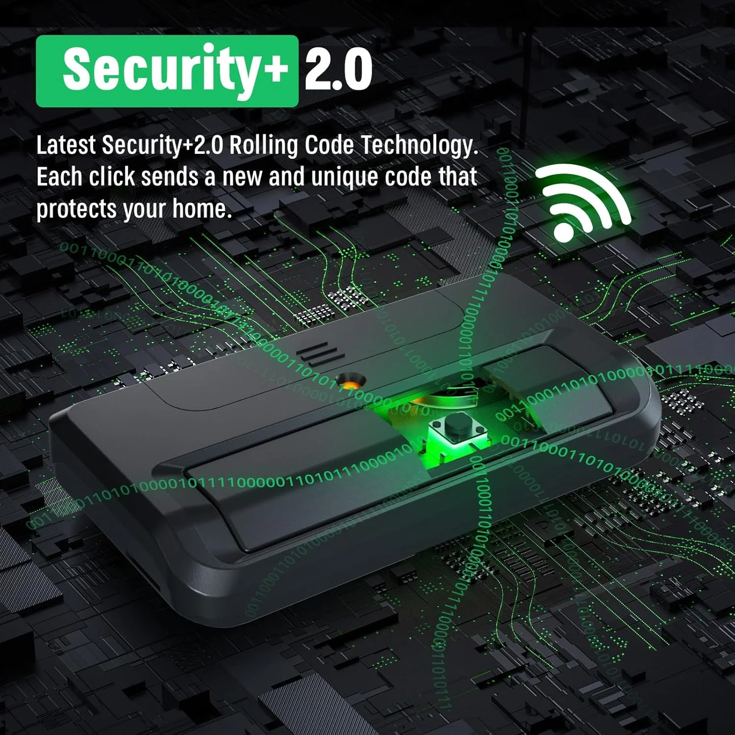 ریموت جایگزین درب بازکن گیت 811LMX برای کنترل از راه دور Liftmaster 811LMX/811LM، برای گیرنده Liftmaster 850LM/860LM/Star1000، درب بازکن گیت تجاری، Security+ 2.0، 12 دیپ سوئیچ، 8 عددی