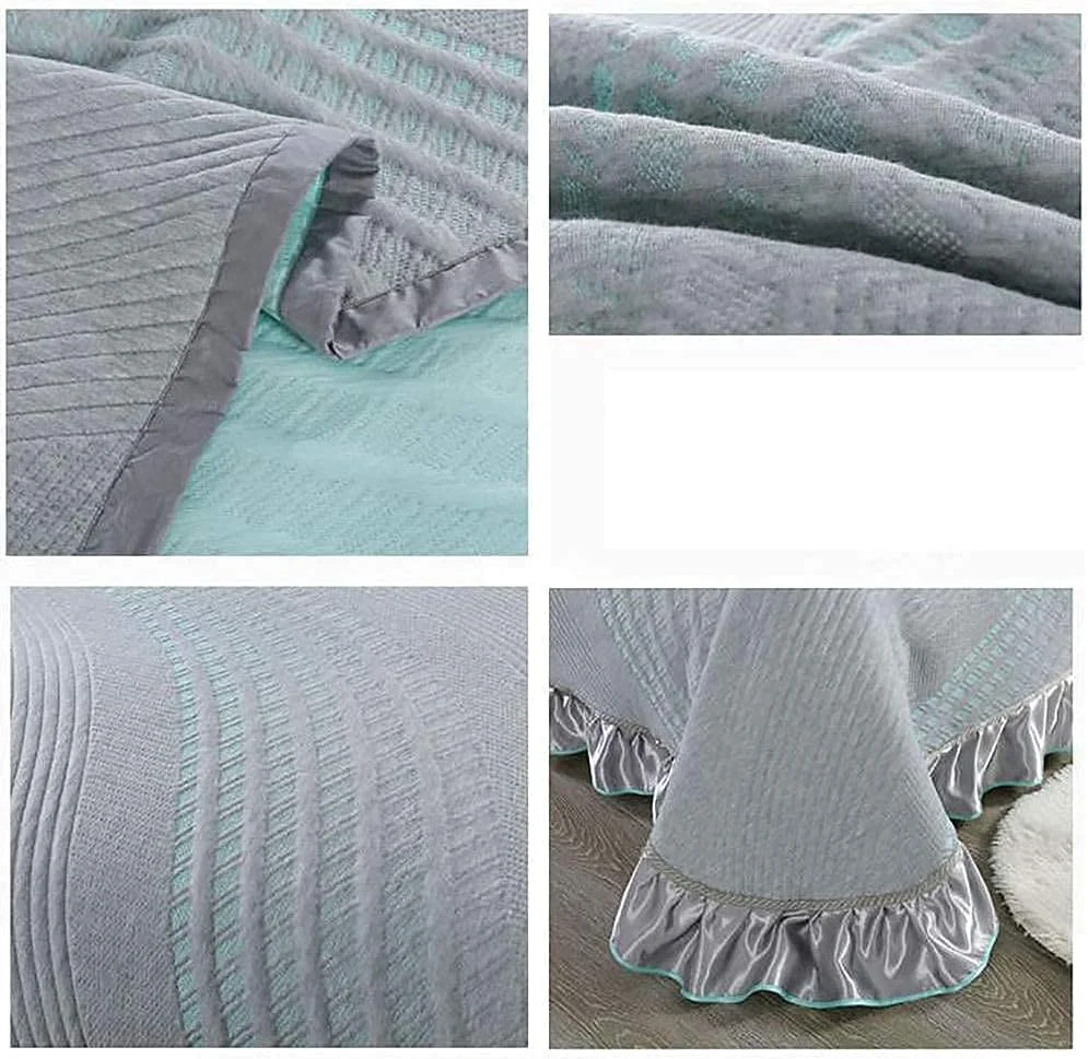 ست روتختی لحاف‌دوزی شده 3 تکه گارکان، میکروفیبر پنبه‌ای، ست رختخواب گرم و نرم سایز دو نفره کینگ، 9، 230x245 سانتی‌متر (91x96 اینچ) (3 230x245 سانتی‌متر (91x96 اینچ))