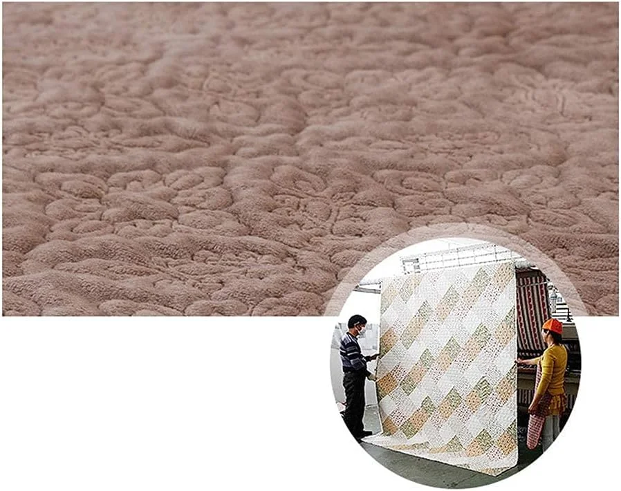 روتختی مخملی گرم و ضخیم برجسته GaRcan، فوق العاده نرم، لبه دار، سایز دو نفره و کینگ، شامل 2 روبالشتی، ست روتختی 4 تکه، بژ روتختی مخملی گرم و ضخیم برجسته GaRcan، فوق العاده نرم، لبه دار، سایز دو نفره و کینگ، شامل 2 روبالشتی، ست روتختی 4 تکه، بژ