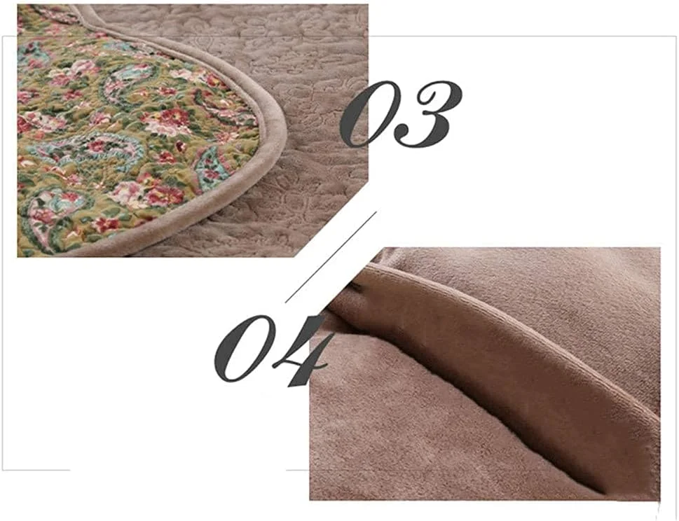 روتختی مخملی گرم و ضخیم برجسته GaRcan، فوق العاده نرم، لبه دار، سایز دو نفره و کینگ، شامل 2 روبالشتی، ست روتختی 4 تکه، بژ روتختی مخملی گرم و ضخیم برجسته GaRcan، فوق العاده نرم، لبه دار، سایز دو نفره و کینگ، شامل 2 روبالشتی، ست روتختی 4 تکه، بژ