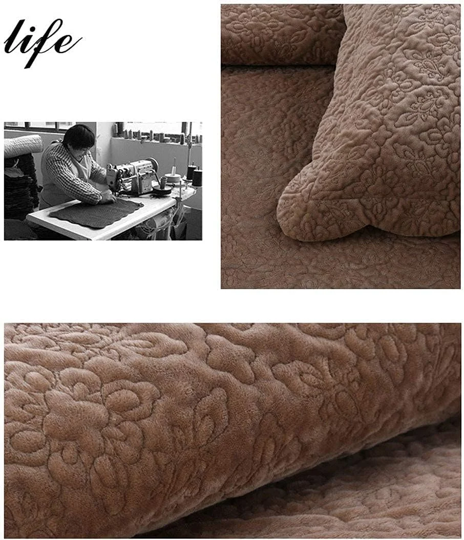 روتختی مخملی گرم و ضخیم برجسته GaRcan، فوق العاده نرم، لبه دار، سایز دو نفره و کینگ، شامل 2 روبالشتی، ست روتختی 4 تکه، بژ روتختی مخملی گرم و ضخیم برجسته GaRcan، فوق العاده نرم، لبه دار، سایز دو نفره و کینگ، شامل 2 روبالشتی، ست روتختی 4 تکه، بژ