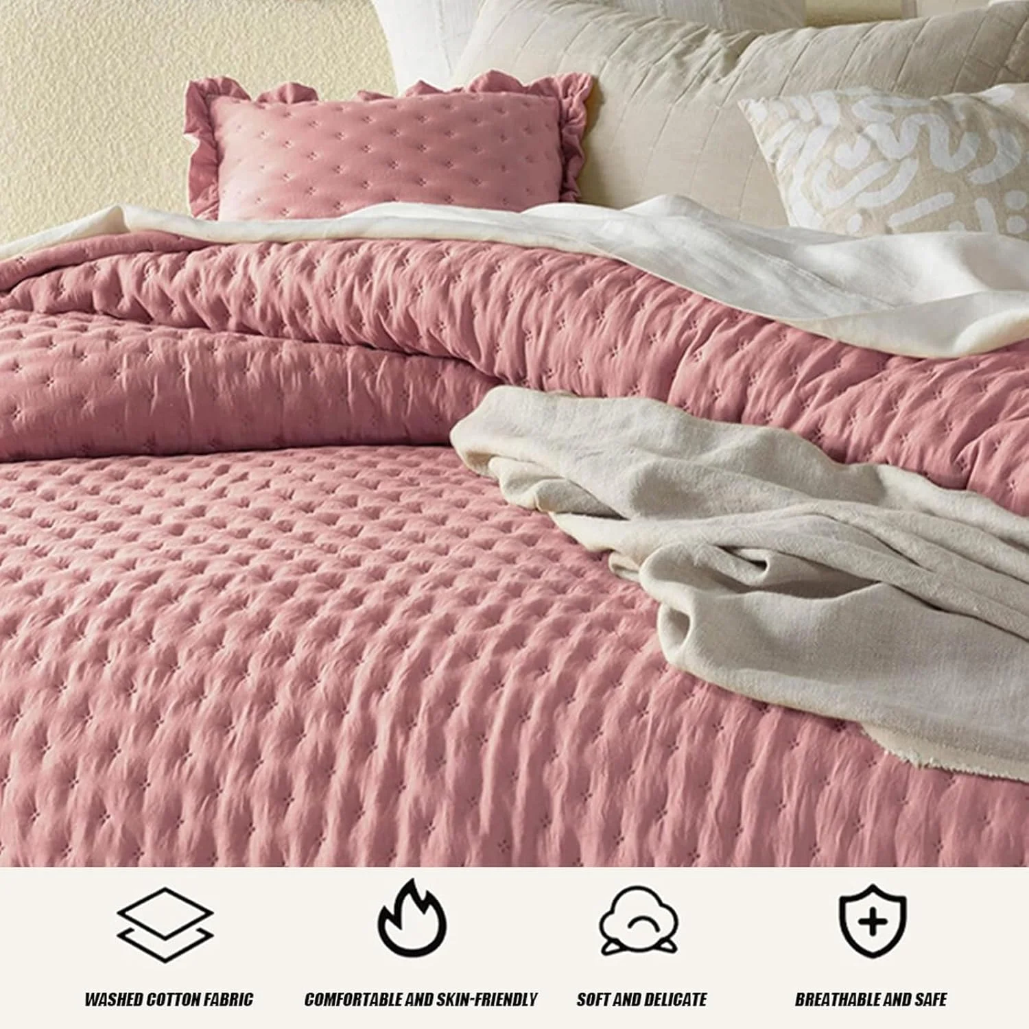 روتختی کلوت 200 در 220 سانتی متر، پتوی نخی سبک وزن تابستانی برای تخت و مبل - پتوی تنفسی برای مبل روتختی کلوت 200 در 220 سانتی متر، پتوی نخی سبک وزن تابستانی برای تخت و مبل - پتوی تنفسی برای مبل