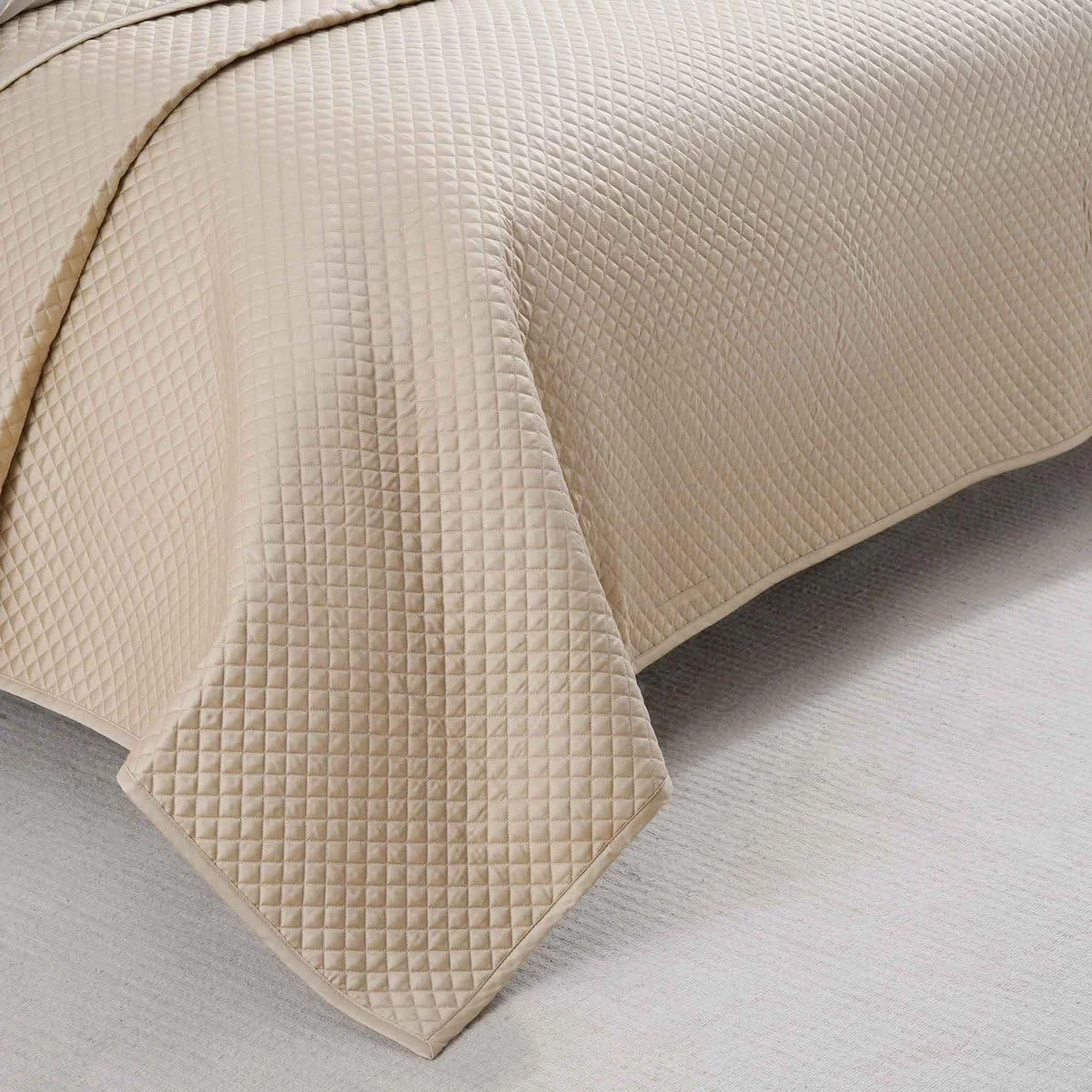 PAN HOME Luxe Cotton Tencel Quilted Bedspread 220x240cm - Sand