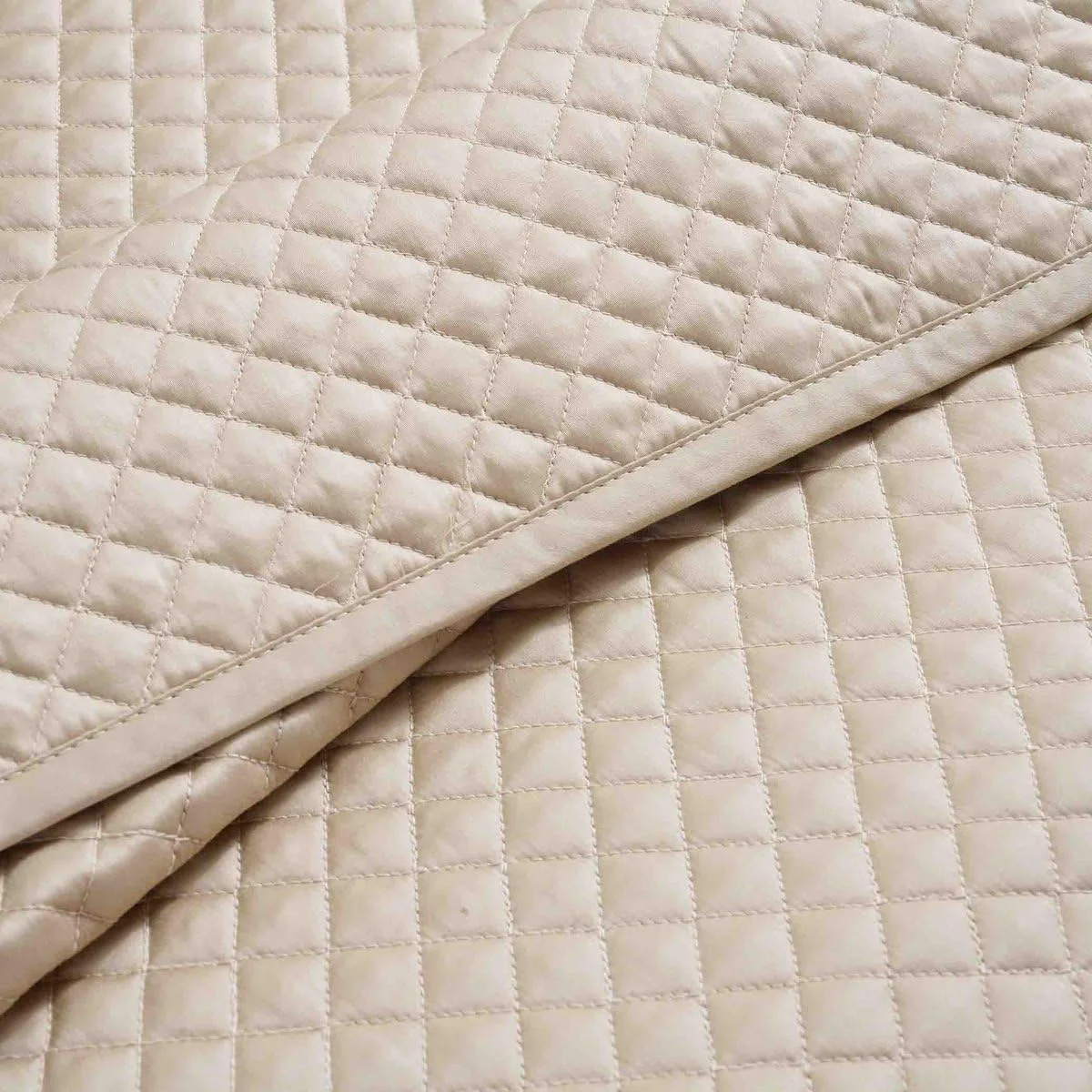 PAN HOME Luxe Cotton Tencel Quilted Bedspread 220x240cm - Sand