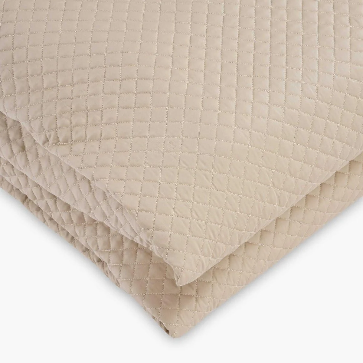 PAN HOME Luxe Cotton Tencel Quilted Bedspread 220x240cm - Sand