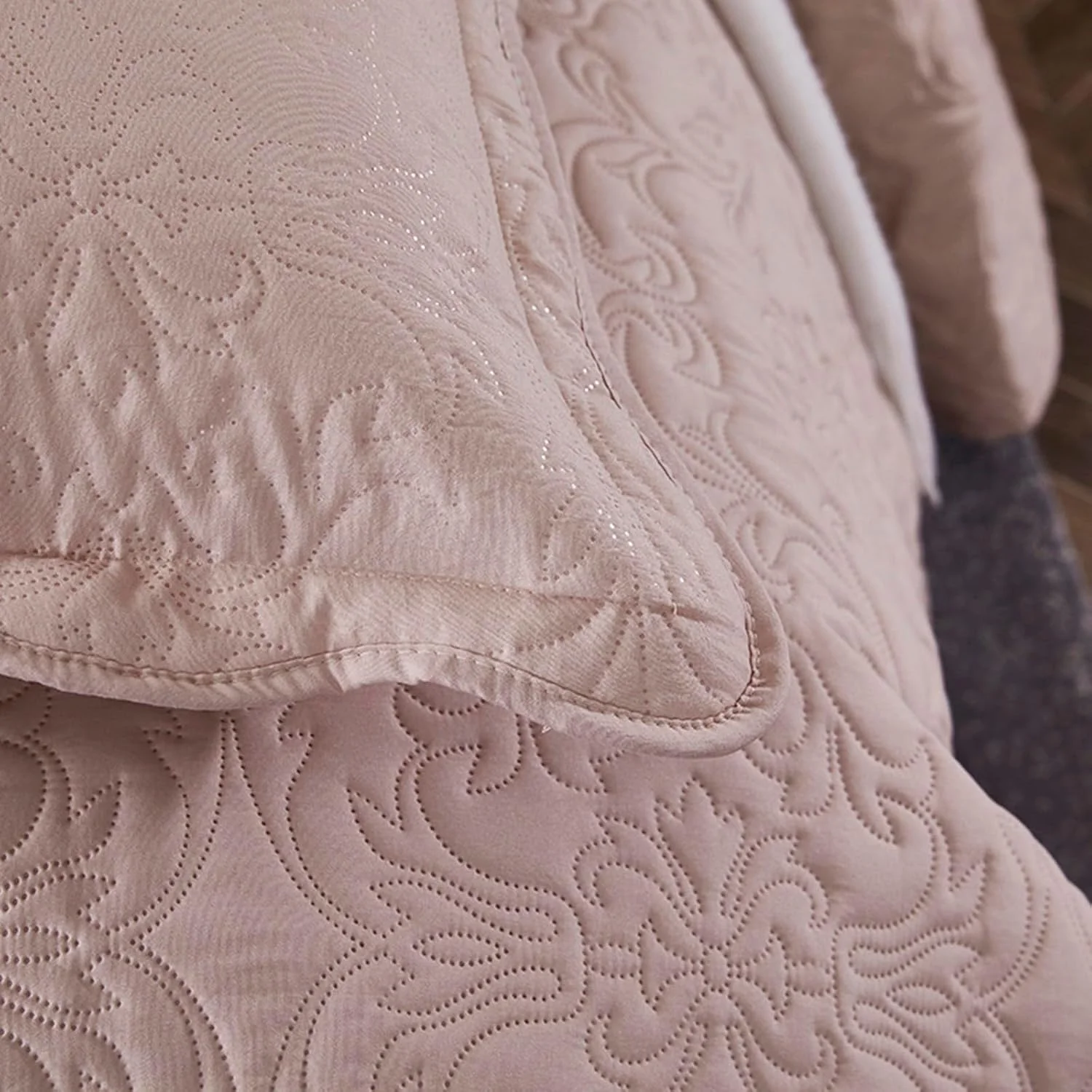 ست لحاف سه تکه OKYUK سایز کوئین، روتختی لحافی، ست رو تختی میکروفایبر سبک وزن بزرگ با روبالشی، روتختی چاپی دو رو، مناسب برای تمام فصول، 220x240 سانتی متر (شن و ماسه لوبیا روشن، 220*240 سانتی متر)