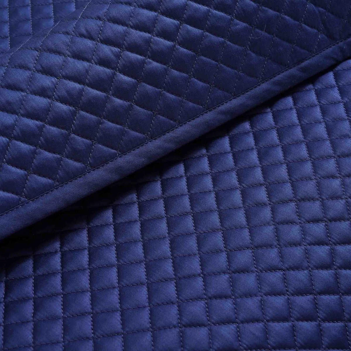 PAN HOME Luxe Cotton Tencel Quilted Bedspread 220x240cm - Navy