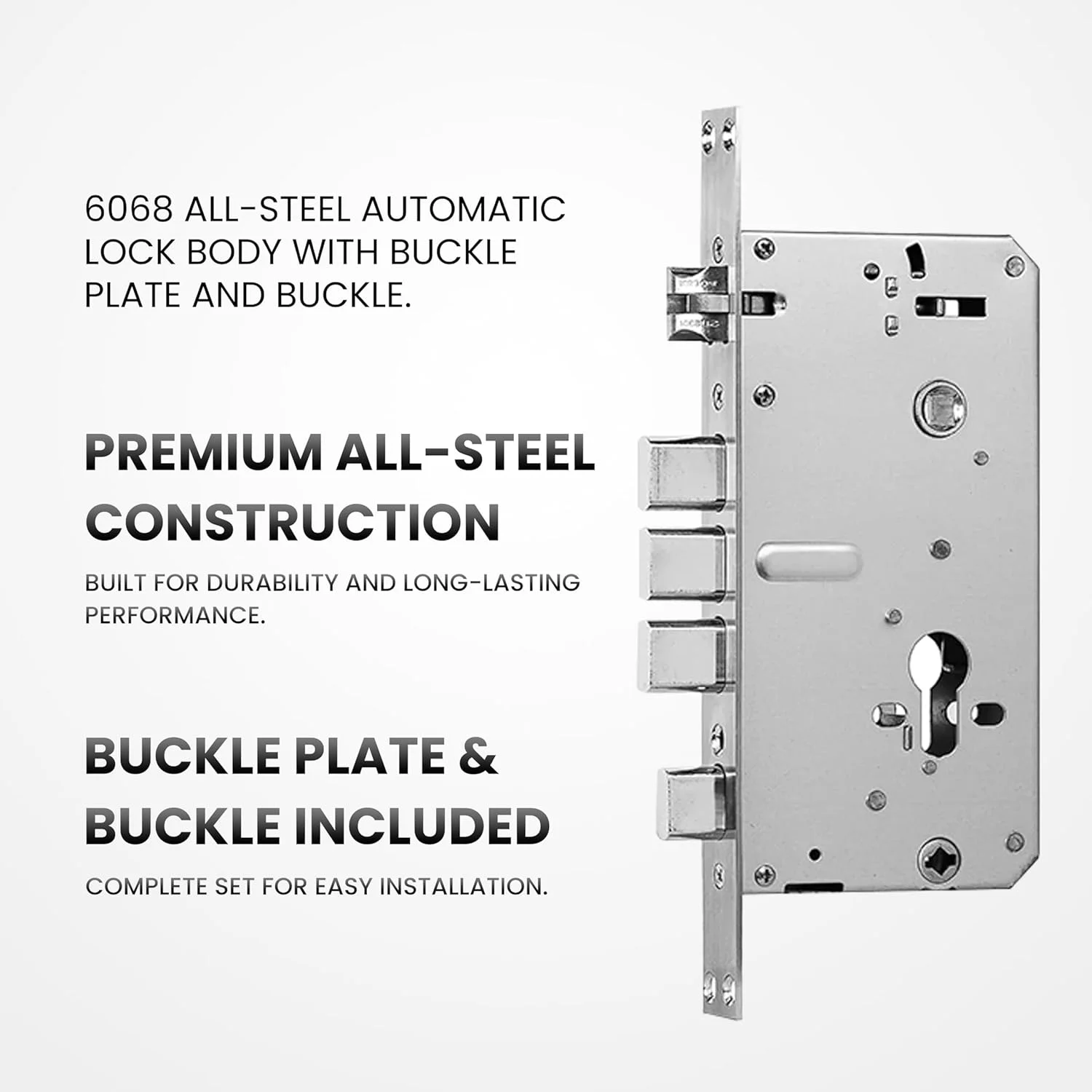 قفل هوشمند ممتاز Altix A7 PRO با قابلیت تشخیص چهره، اینترکام تصویری، ویدیوی زنده، اثر انگشت، رمز عبور و کارت IC، قفل درب ورودی بدون کلید پیشرفته با برنامه TT LOCK، ساخته شده از آلیاژ روی ممتاز (مشکی مات)