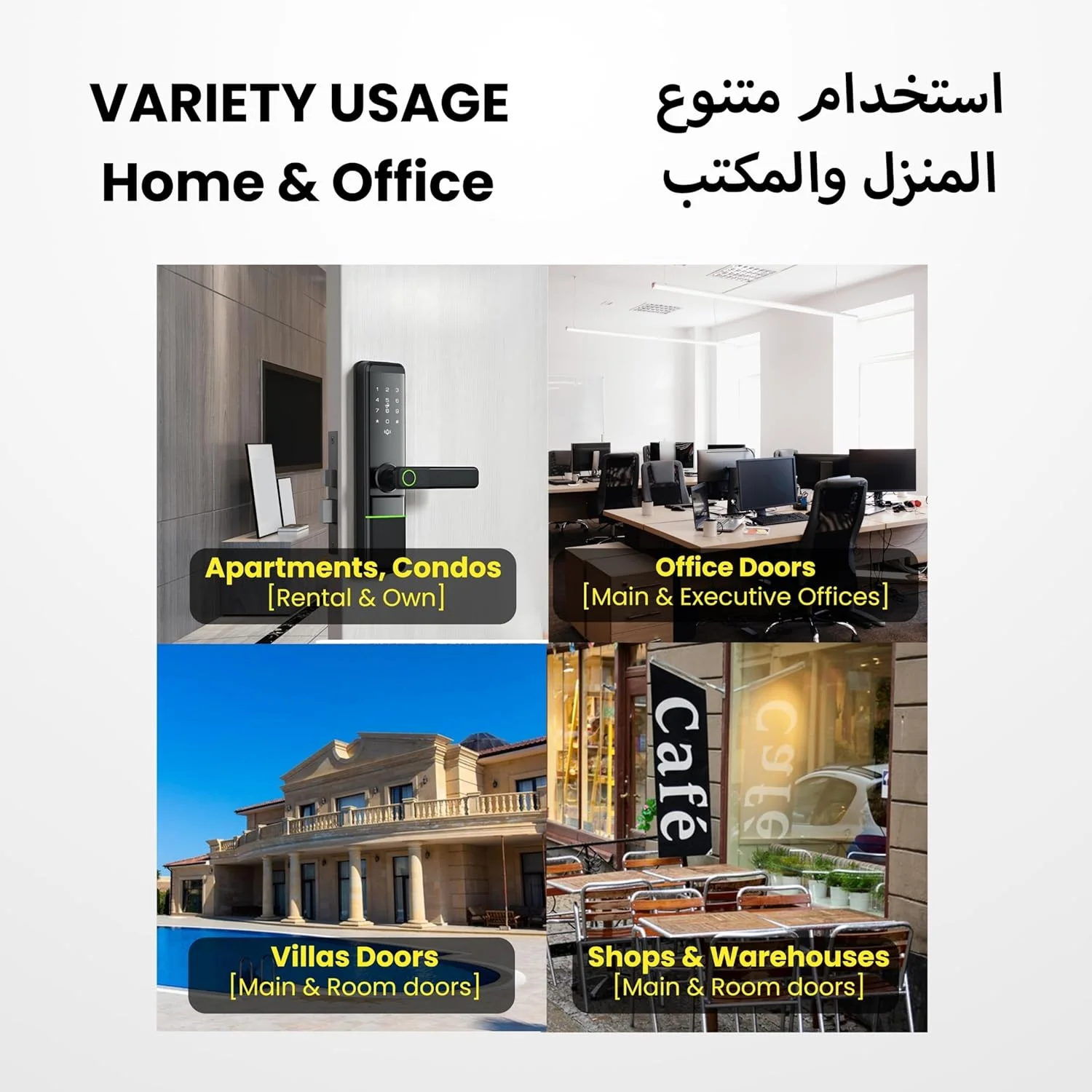 قفل درب هوشمند وای فای Altix R5 با اپلیکیشن Tuya – ورود بدون کلید 5 در 1 با اثر انگشت، رمز عبور، RFID، اپلیکیشن و کلید مکانیکی، طراحی مدرن و باریک برای خانه، دفتر و آپارتمان (نقره ای، NEW-TUYA-APP)