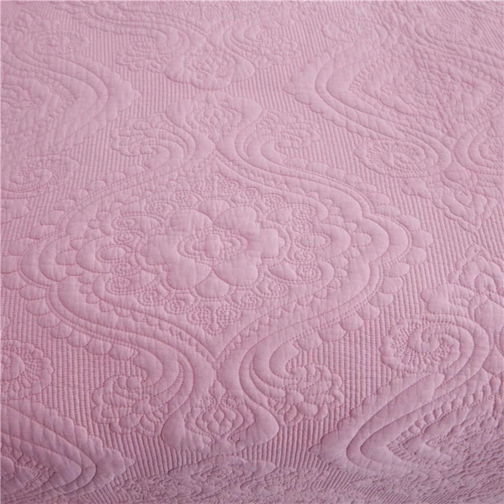 ست روتختی پنبه‌ای طرح‌دار NDYJFLB سایز کینگ سفید، لحاف سبک و گرم برجسته، روانداز تخت، رو تختی، ست ملحفه 3 تکه شامل روتختی + 2 روبالشی، F-250X270CM