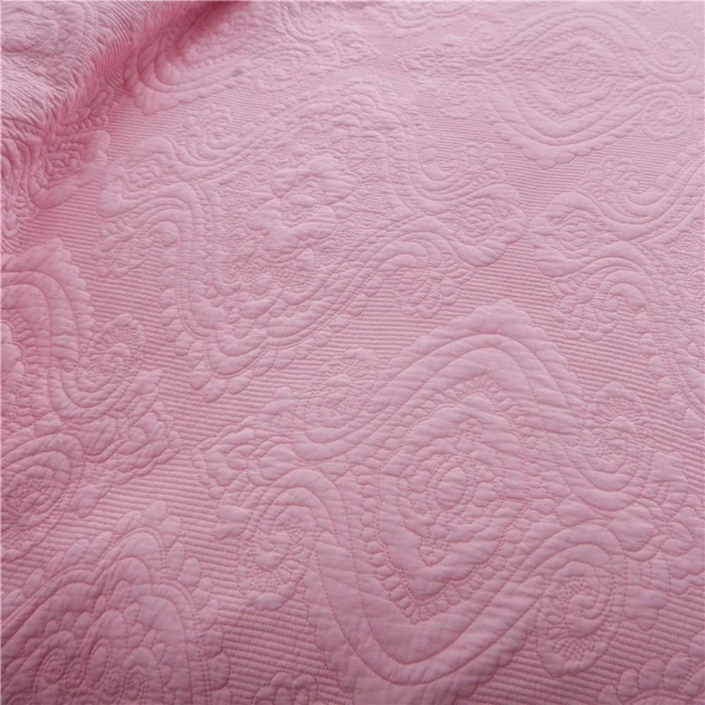 ست روتختی پنبه‌ای طرح‌دار NDYJFLB سایز کینگ سفید، لحاف سبک و گرم برجسته، روانداز تخت، رو تختی، ست ملحفه 3 تکه شامل روتختی + 2 روبالشی، F-250X270CM