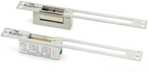 قفل زبانه برقی Bluefield، مدل NO (نرمالی باز) 250 میلی‌متر (با اعمال نیرو بسته می‌شود)