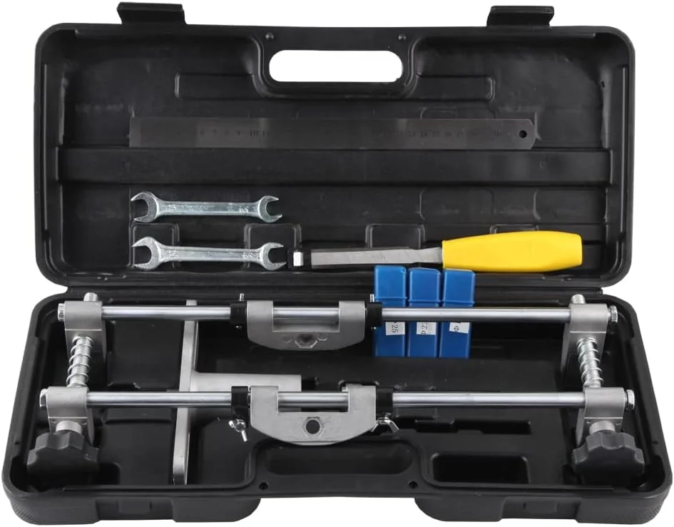 کیت مغزی زن قفل درب IVhomeshop JIG1 با سایزهای 18mm، 22mm، 25mm، مجموعه ابزار نصب قفل، اره گردبر نجاری، ابزار نصب و مغزی زنی