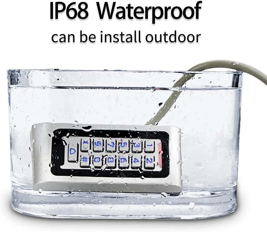 کیت سیستم کنترل دسترسی صفحه کلید RFID مدل Kadongli KDL با قفل مغناطیسی برقی 180 کیلوگرم / 350 پوند و دکمه خروج برای سیستم ورود تک درب