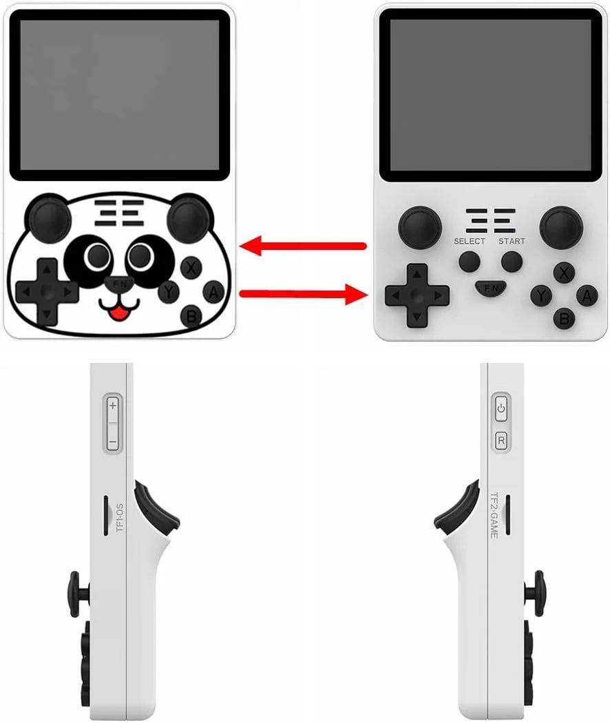 کنسول بازی دستی رترو RGB20S با بازی های داخلی (64 گیگابایت 15000 بازی سفید)