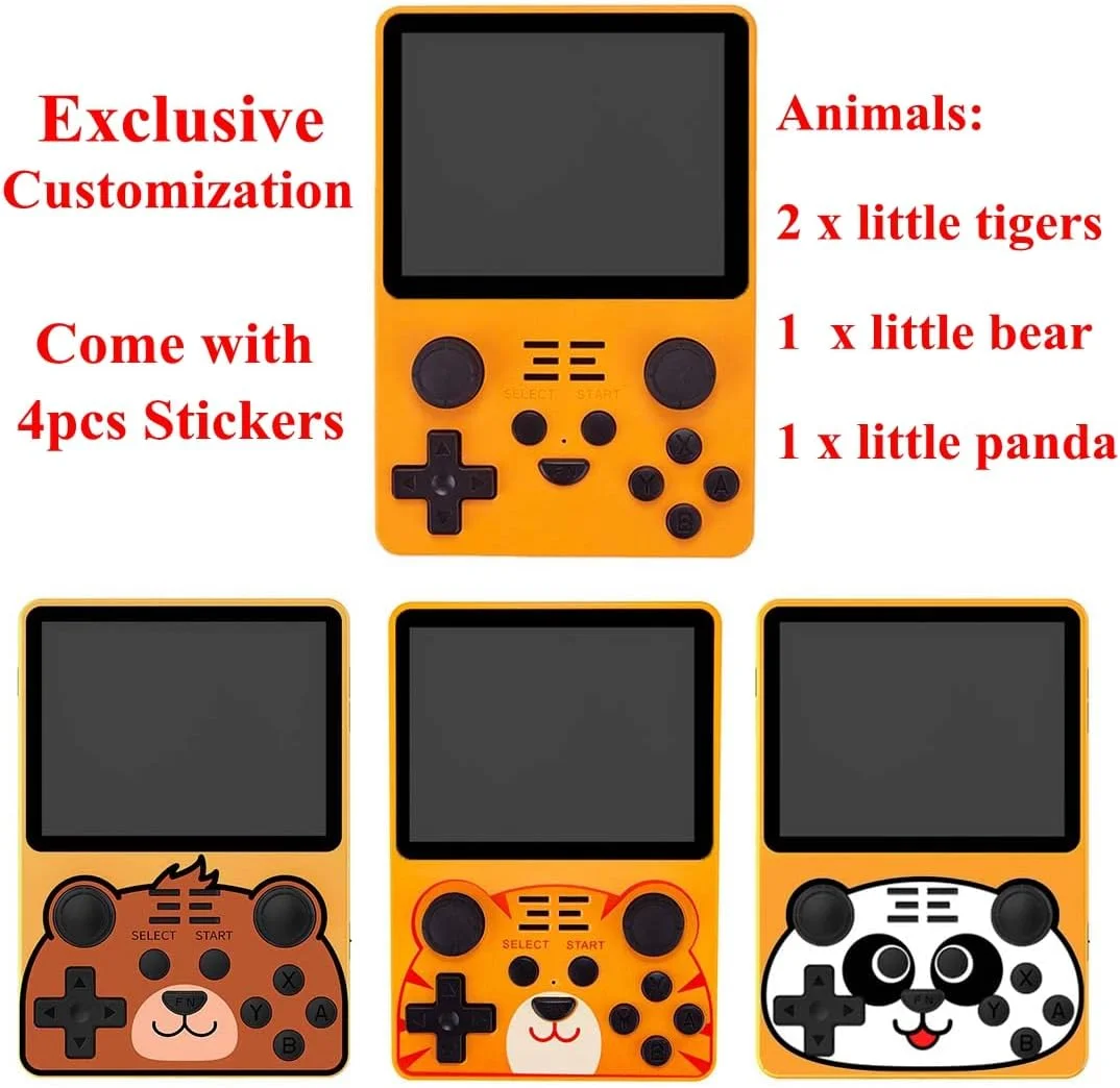 کنسول بازی دستی رترو RGB20S با بازی های داخلی (64 گیگابایت 15000 بازی سفید)