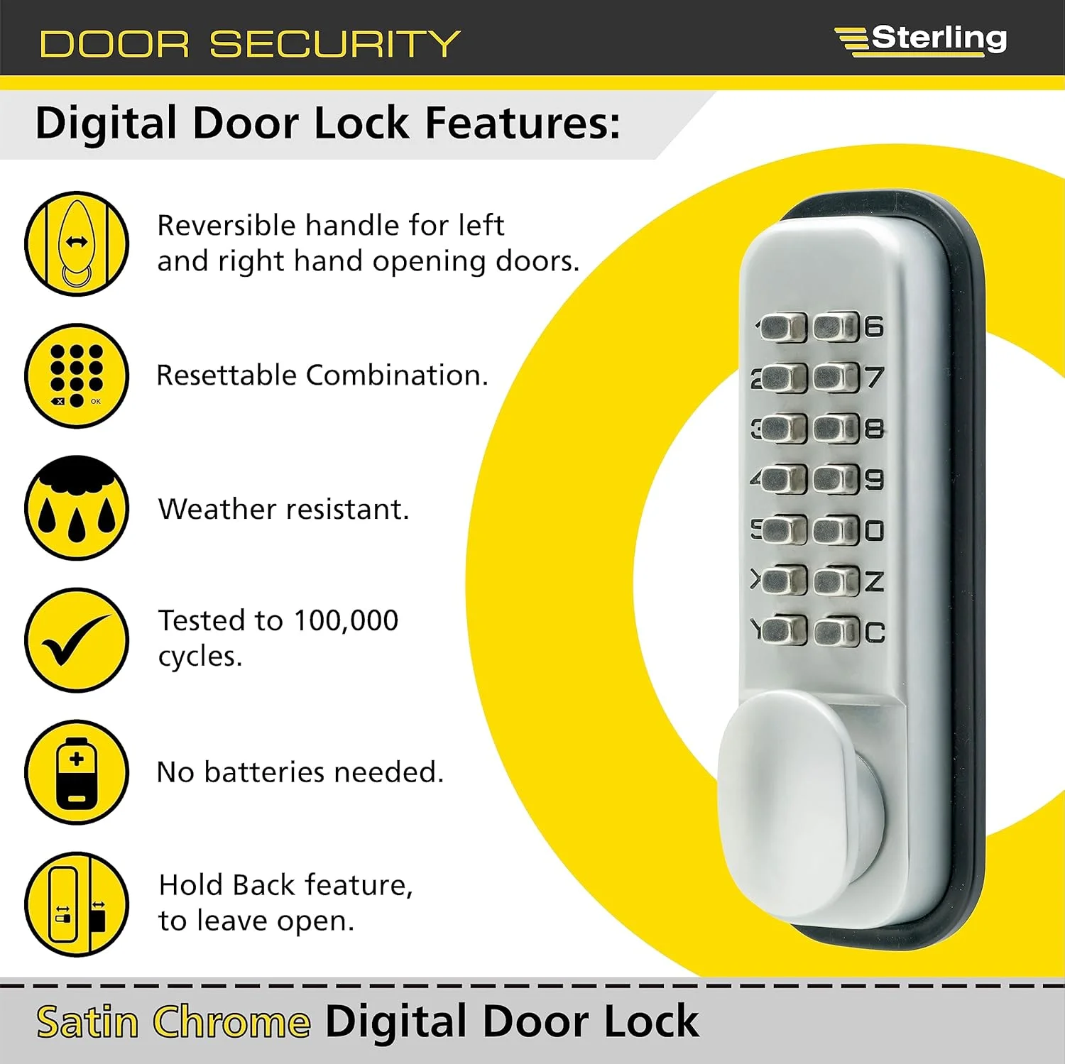 قفل ریموت برقی SilverCloud مدل YE910 برای درب های چپ و راست بازشو NC Fail-Secure