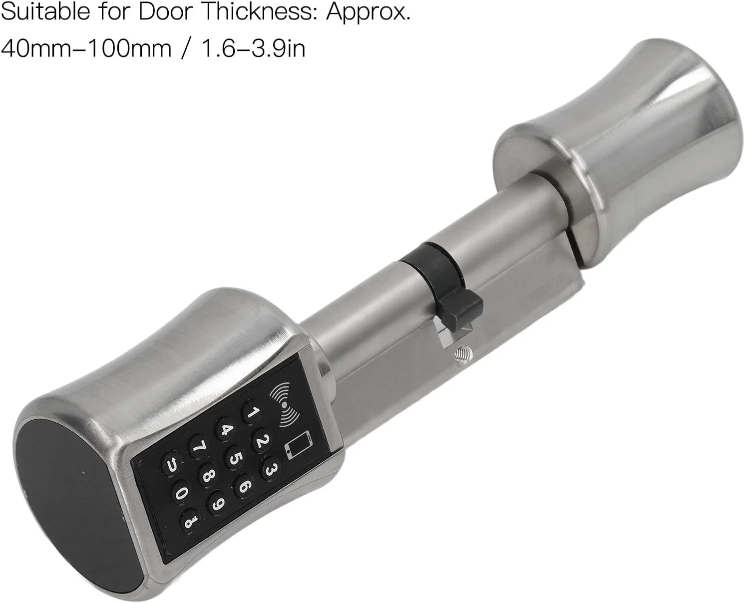 قفل درب هوشمند بدون کلید، قفل سیلندر برقی استیل ضد زنگ برنجی با مصرف انرژی پایین به همراه رابط اضطراری