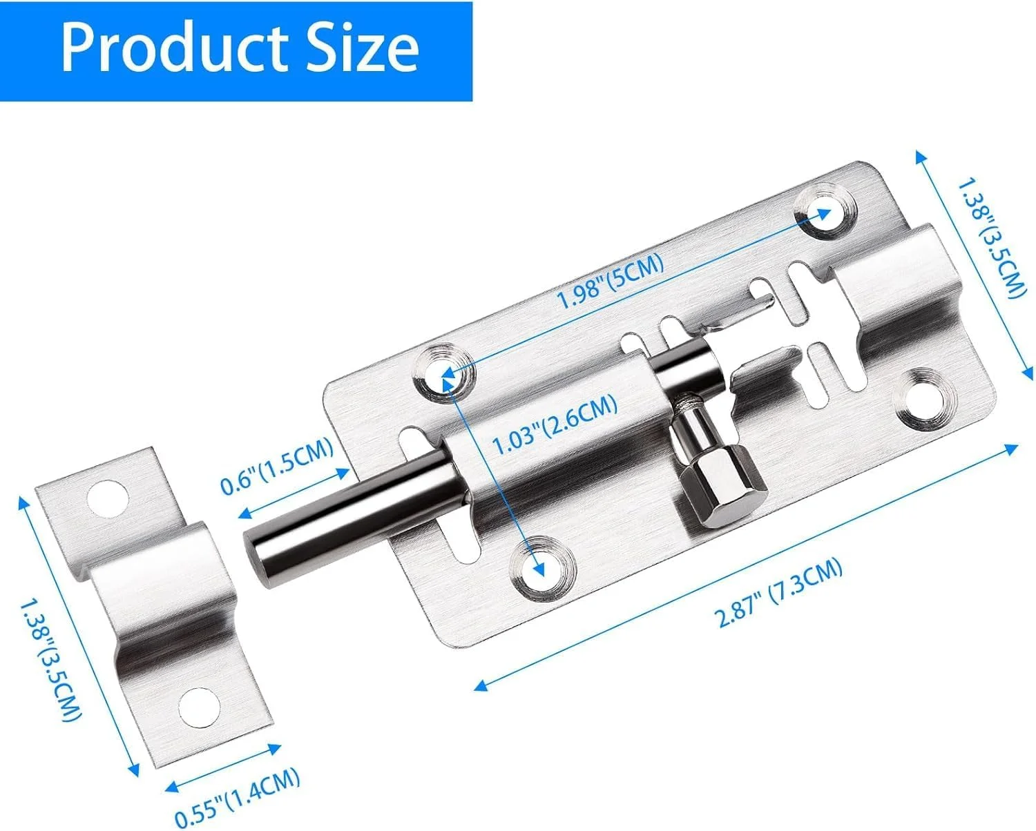 قفل درب کشویی 3 عددی، بست برای سخت افزار و قفل درب