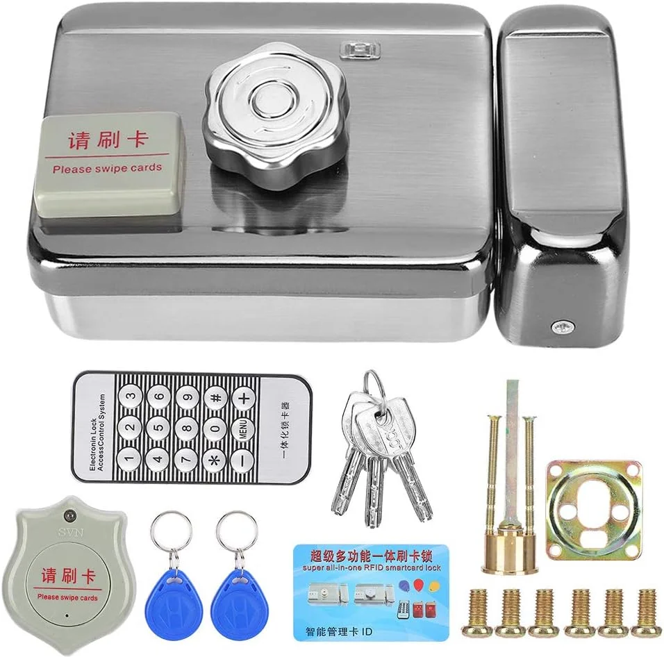 قفل درب ورودی Runaty، قفل درب کنترل از راه دور، فولاد ضد زنگ بدون صدا با تمام اینترکام ساختمان با باتری برای دفتر کار خانگی