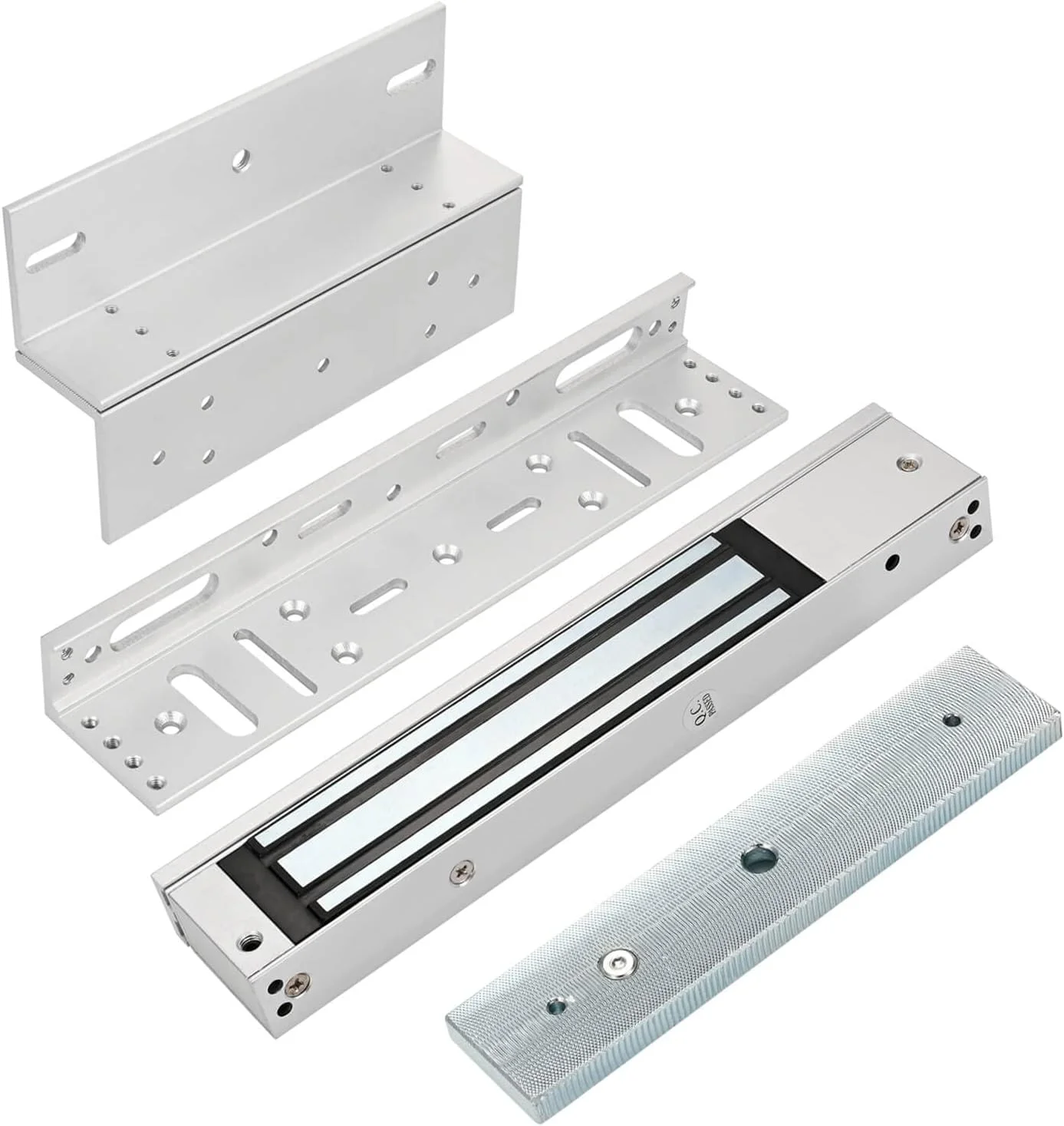 قفل الکترومغناطیسی YUANWIN با براکت Z و L، نیروی نگهداری 280 کیلوگرم / 600 پوند، قفل درب مغناطیسی برقی 12 ولت، حالت NC ایمن در برابر خرابی برای سیستم کنترل دسترسی