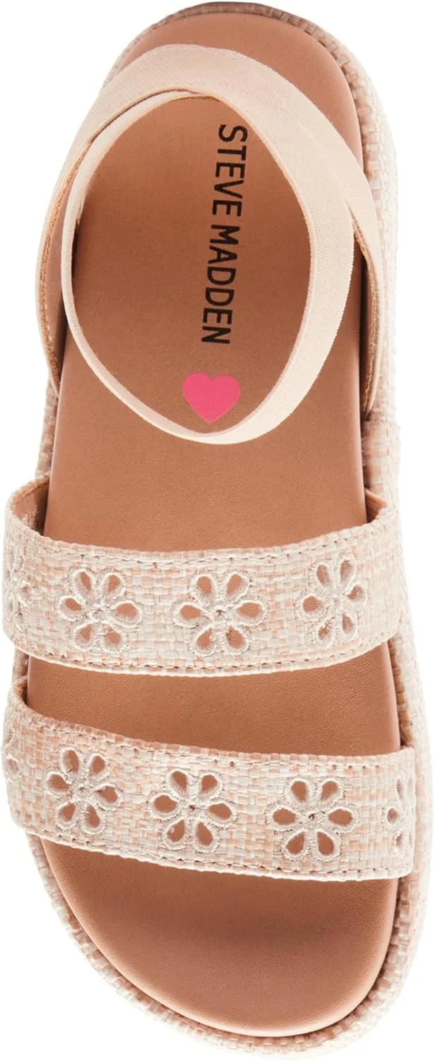 صندل لژدار دخترانه استیو مادن مدل Kelsi Espadrille، رنگ طبیعی، سایز 1 کودک صندل لژدار دخترانه استیو مادن مدل Kelsi Espadrille، رنگ طبیعی، سایز 1 کودک