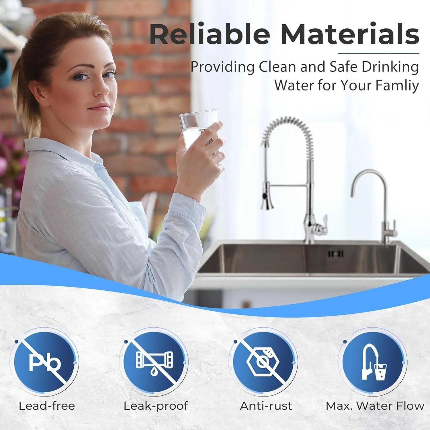 شیر آب تصفیه آب آشامیدنی iSpring GA1-BN برای سینک ظرفشویی، شیر آب اسمز معکوس بدون سرب و سنگین برای سیستم فیلتراسیون آب RO، شیر آب RO تمام استیل ضد زنگ، روکش نیکل برس خورده شیر آب تصفیه آب آشامیدنی iSpring GA1-BN برای سینک ظرفشویی، شیر آب اسمز معکوس بدون سرب و سنگین برای سیستم فیلتراسیون آب RO، شیر آب RO تمام استیل ضد زنگ، روکش نیکل برس خورده