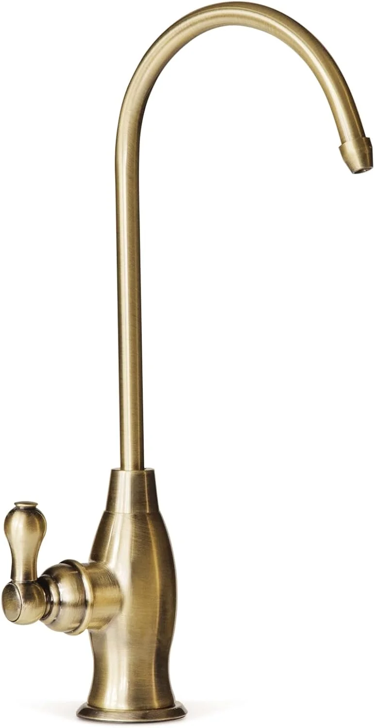 شیر آب سنگین اسمز معکوس iSpring GK1-AB، شیر آب آشپزخانه با دهانه بلند، شیر آب نوشیدنی سینک بار، شیر آب RO با سبک معاصر، برنج عتیقه شیر آب سنگین اسمز معکوس iSpring GK1-AB، شیر آب آشپزخانه با دهانه بلند، شیر آب نوشیدنی سینک بار، شیر آب RO با سبک معاصر، برنج عتیقه