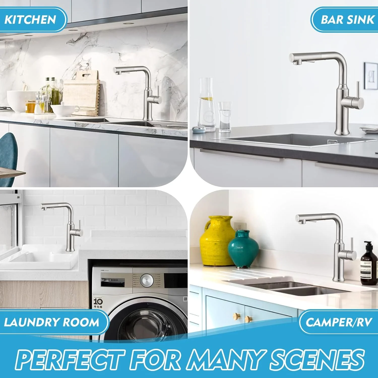 شیر آشپزخانه CREA با اسپری بیرون کشیدنی از جنس استیل ضد زنگ، شیر پرکننده قابلمه با اسپری بیرون کشیدنی مغناطیسی، شیر سینک بار شیر آشپزخانه CREA با اسپری بیرون کشیدنی از جنس استیل ضد زنگ، شیر پرکننده قابلمه با اسپری بیرون کشیدنی مغناطیسی، شیر سینک بار