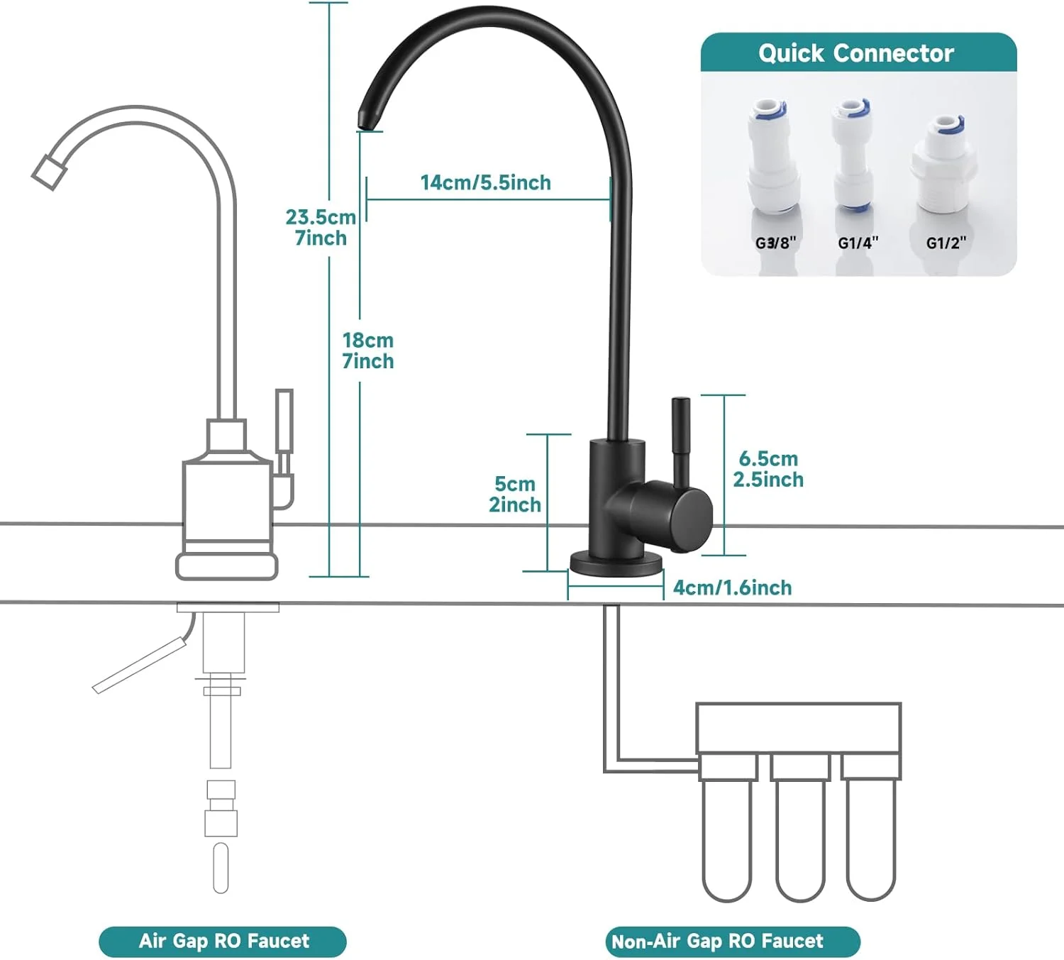 شیر آب آشپزخانه FVITA برای آب آشامیدنی، مشکی مات، شیر آب فیلتر سینک استیل 304، شیر آب فیلتر آب اسمز معکوس، شیر آب RO، شیر آب آشپزخانه بدون سرب، مشکی مات شیر آب آشپزخانه FVITA برای آب آشامیدنی، مشکی مات، شیر آب فیلتر سینک استیل 304، شیر آب فیلتر آب اسمز معکوس، شیر آب RO، شیر آب آشپزخانه بدون سرب، مشکی مات