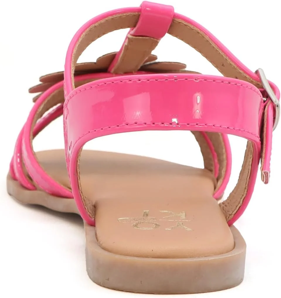 YOKI PAMELA-40Y Girls Sandals Flower Open-Toe Flat Dress Sandals, Girls Summer Sandals YOKI PAMELA-40Y Girls Sandals Flower Open-Toe Flat Dress Sandals, Girls Summer Sandals