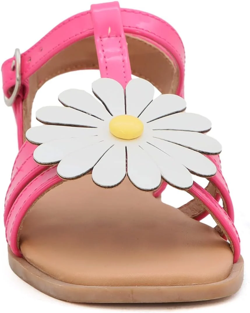YOKI PAMELA-40Y Girls Sandals Flower Open-Toe Flat Dress Sandals, Girls Summer Sandals YOKI PAMELA-40Y Girls Sandals Flower Open-Toe Flat Dress Sandals, Girls Summer Sandals
