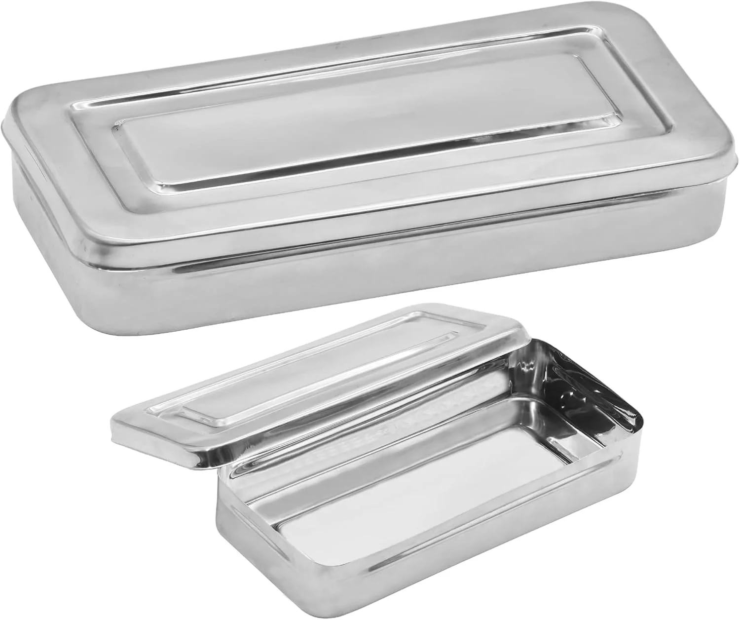 سینی های جراحی پزشکی MuskalMed 30x15x5.5 سانتی متر، سینی ابزار دندانپزشکی استیل ضد زنگ، نگهدارنده سازمان دهنده، سینی های صفحه استریلیزاسیون ذخیره سازی چند منظوره، جعبه جامد با درب سینی های جراحی پزشکی MuskalMed 30x15x5.5 سانتی متر، سینی ابزار دندانپزشکی استیل ضد زنگ، نگهدارنده سازمان دهنده، سینی های صفحه استریلیزاسیون ذخیره سازی چند منظوره، جعبه جامد با درب