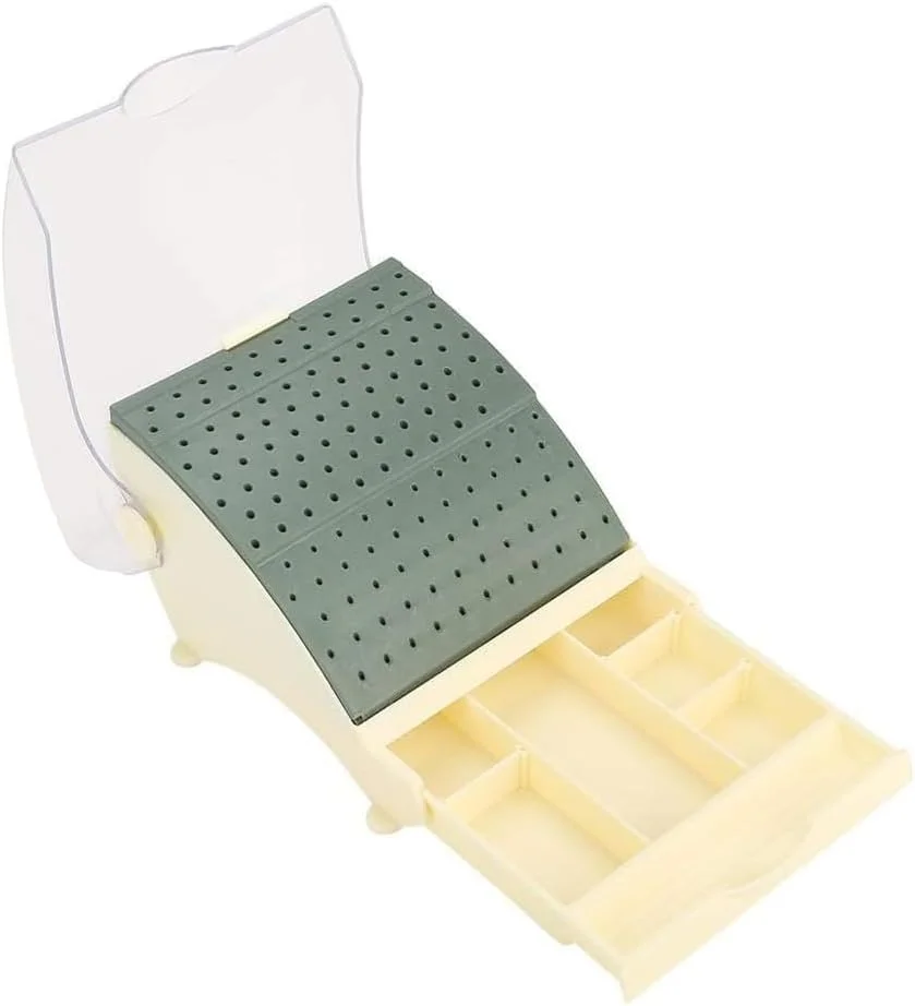 نگهدارنده مته دندانپزشکی Namvo با کشو و محفظه تمیز کننده، ابزار مراقبت دهان و دندان الماسی گرد برای سوزن ها و ابزار مته نگهدارنده مته دندانپزشکی Namvo با کشو و محفظه تمیز کننده، ابزار مراقبت دهان و دندان الماسی گرد برای سوزن ها و ابزار مته