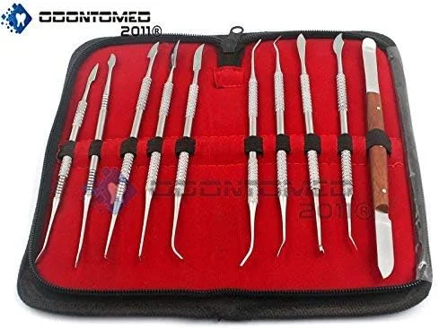 مجموعه ابزار مجسمه سازی دندانپزشکی OdontoMed2011، ست کنده کاری موم، 10 عددی ODM