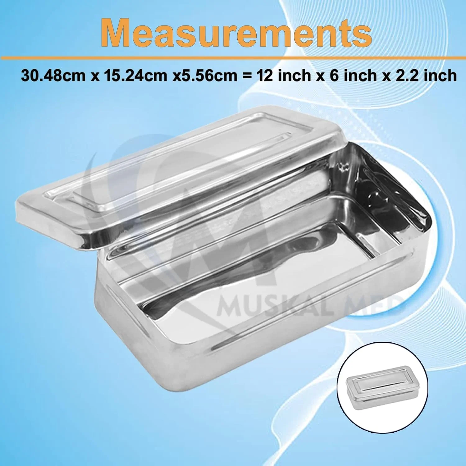 سینی های جراحی پزشکی MuskalMed 30x15x5.5 سانتی متر، سینی ابزار دندانپزشکی استیل ضد زنگ، نگهدارنده سازمان دهنده، سینی های صفحه استریلیزاسیون ذخیره سازی چند منظوره، جعبه جامد با درب سینی های جراحی پزشکی MuskalMed 30x15x5.5 سانتی متر، سینی ابزار دندانپزشکی استیل ضد زنگ، نگهدارنده سازمان دهنده، سینی های صفحه استریلیزاسیون ذخیره سازی چند منظوره، جعبه جامد با درب