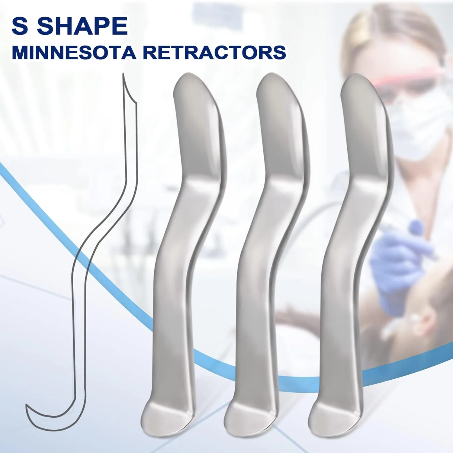 3 عدد رترکتور گونه دندانپزشکی مینه سوتا، بازکننده دهان روکش طلا، ابزار دندانپزشکی استیل ضد زنگ مورد استفاده در کلینیک دندانپزشکی - مستقیم 3 عدد رترکتور گونه دندانپزشکی مینه سوتا، بازکننده دهان روکش طلا، ابزار دندانپزشکی استیل ضد زنگ مورد استفاده در کلینیک دندانپزشکی - مستقیم