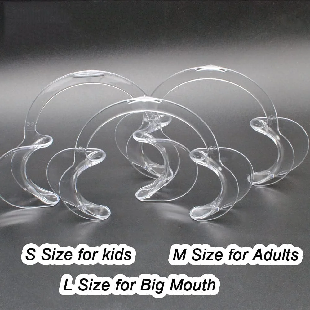 نگهدارنده گونه دندانپزشکی، 100% بدون BPA، نگهدارنده دهان اتوکلاو شو به شکل C برای باز نگه داشتن دهان در دندانپزشکی، مهمانی، بازی چالش محافظ دهان (3 عدد سایز S، 3 عدد سایز M، 3 عدد سایز L) (بسته 9 عددی)