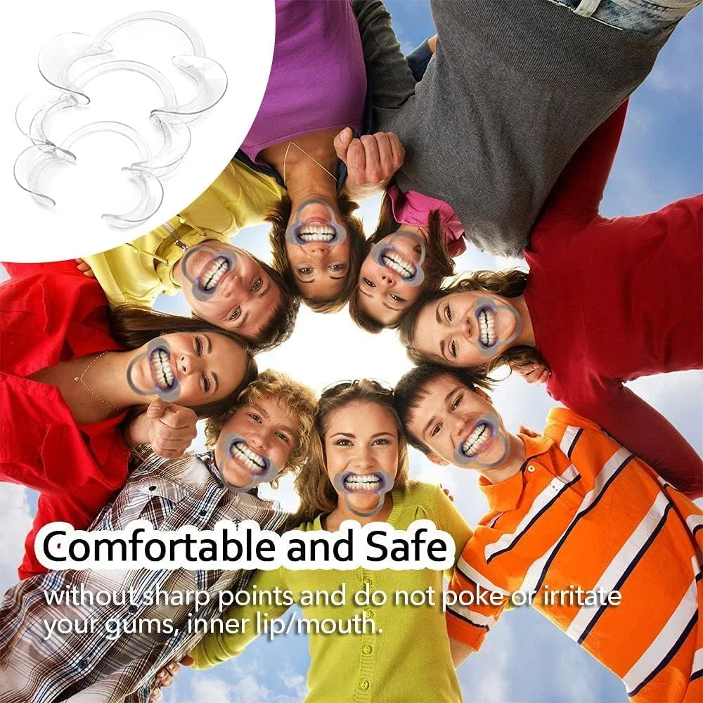 نگهدارنده گونه دندانپزشکی، 100% بدون BPA، نگهدارنده دهان اتوکلاو شو به شکل C برای باز نگه داشتن دهان در دندانپزشکی، مهمانی، بازی چالش محافظ دهان (3 عدد سایز S، 3 عدد سایز M، 3 عدد سایز L) (بسته 9 عددی)