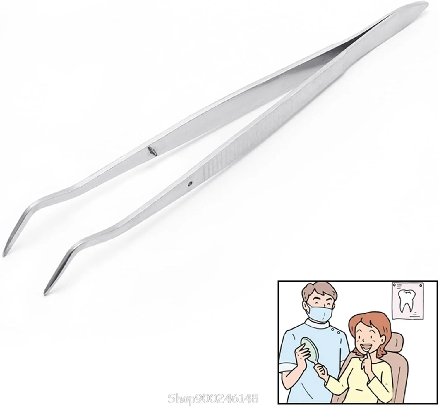 موچین ZWENDE موچین استیل دندانه‌دار خمیده ابزار دندانپزشکی