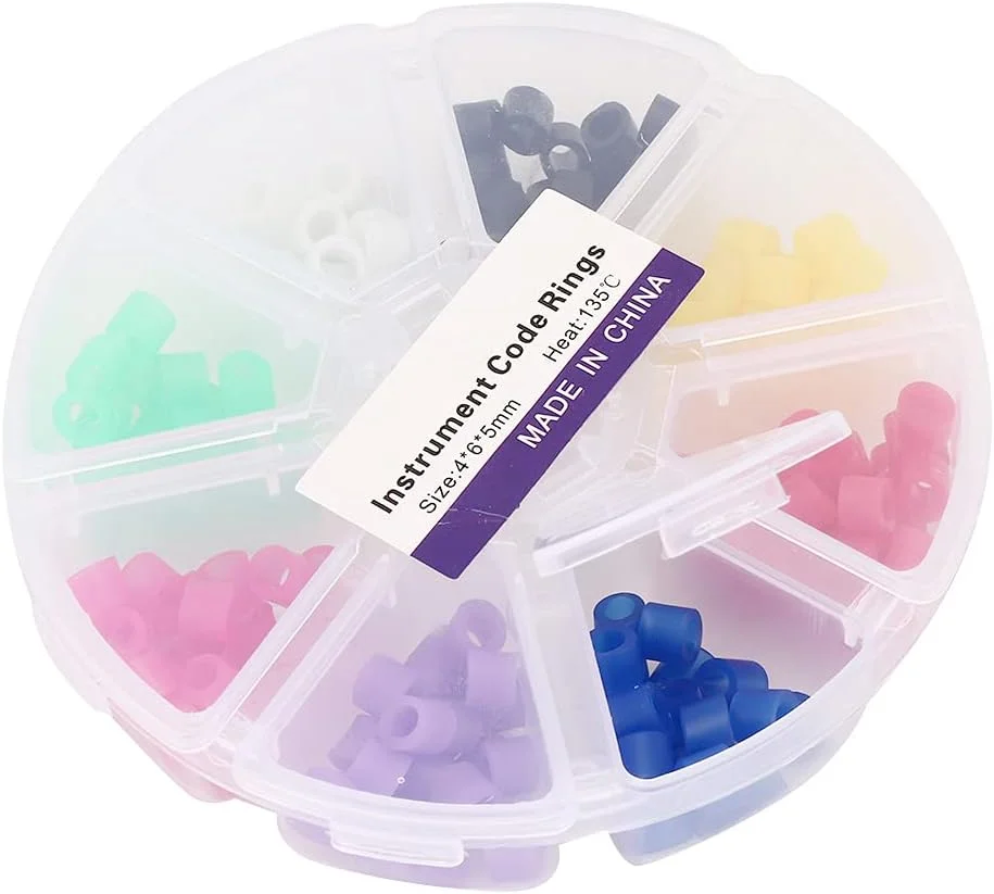 حلقه های کد رنگی دندانپزشکی، 160 عدد حلقه کد رنگی سیلیکونی جهانی برای ابزار دندانپزشکی، لوازم جانبی ارتودنسی قابل اتوکلاو و ضد عفونی حلقه های کد رنگی دندانپزشکی، 160 عدد حلقه کد رنگی سیلیکونی جهانی برای ابزار دندانپزشکی، لوازم جانبی ارتودنسی قابل اتوکلاو و ضد عفونی