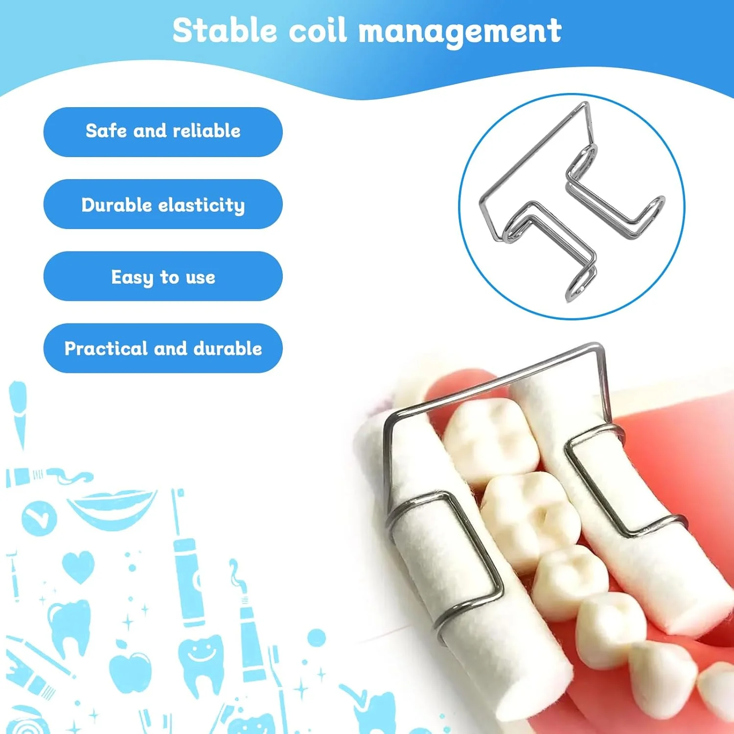 گیره نگهدارنده رول پنبه دندانپزشکی Ceonam بسته 4 عددی، 1 میلی متری، فولاد ضد زنگ اتوکلاو شونده، با گیره محکم برای ابزارهای ایزولاسیون دندانپزشکی، مناسب برای لوازم کلینیک های دندانپزشکی گیره نگهدارنده رول پنبه دندانپزشکی Ceonam بسته 4 عددی، 1 میلی متری، فولاد ضد زنگ اتوکلاو شونده، با گیره محکم برای ابزارهای ایزولاسیون دندانپزشکی، مناسب برای لوازم کلینیک های دندانپزشکی