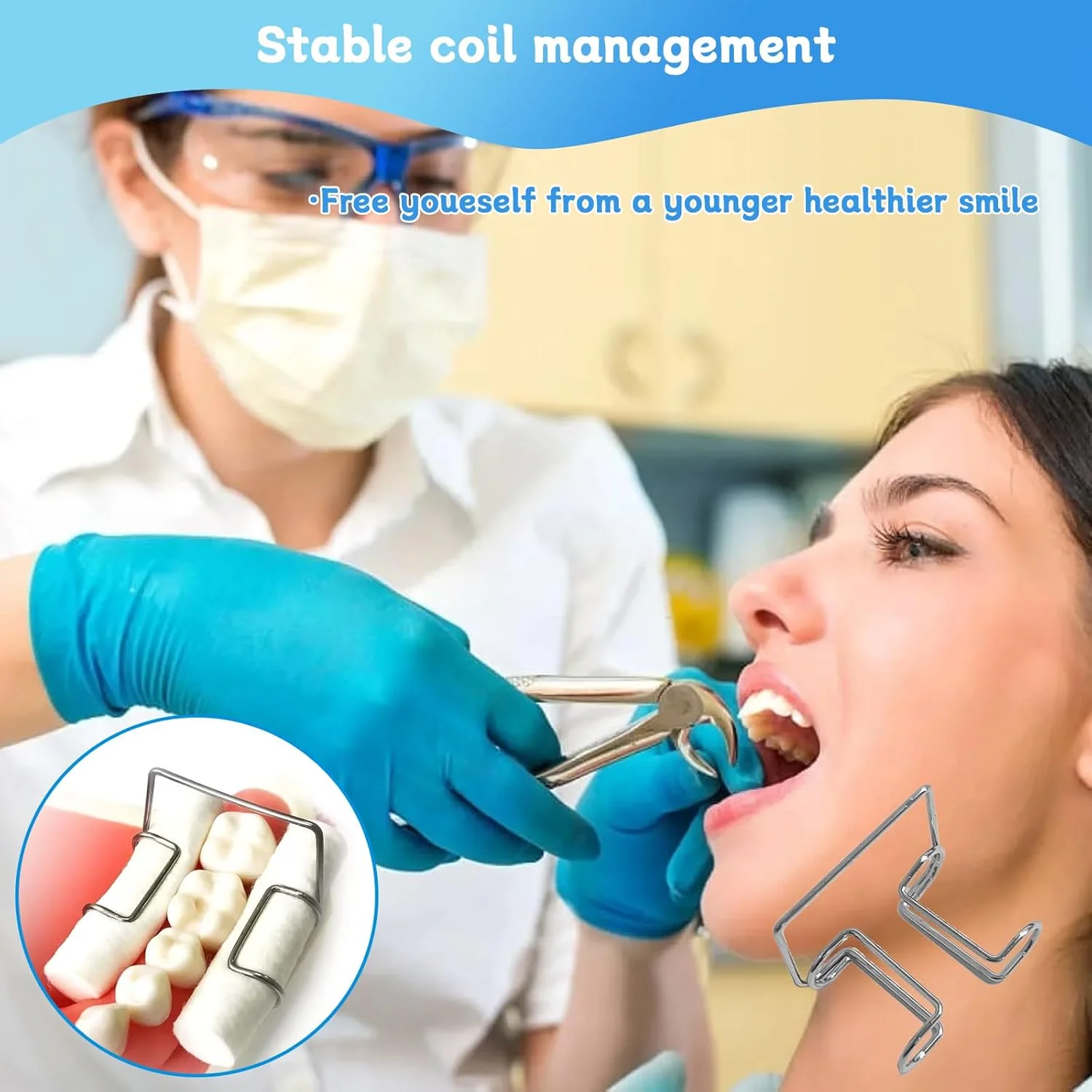 گیره نگهدارنده رول پنبه دندانپزشکی Ceonam بسته 4 عددی، 1 میلی متری، فولاد ضد زنگ اتوکلاو شونده، با گیره محکم برای ابزارهای ایزولاسیون دندانپزشکی، مناسب برای لوازم کلینیک های دندانپزشکی گیره نگهدارنده رول پنبه دندانپزشکی Ceonam بسته 4 عددی، 1 میلی متری، فولاد ضد زنگ اتوکلاو شونده، با گیره محکم برای ابزارهای ایزولاسیون دندانپزشکی، مناسب برای لوازم کلینیک های دندانپزشکی