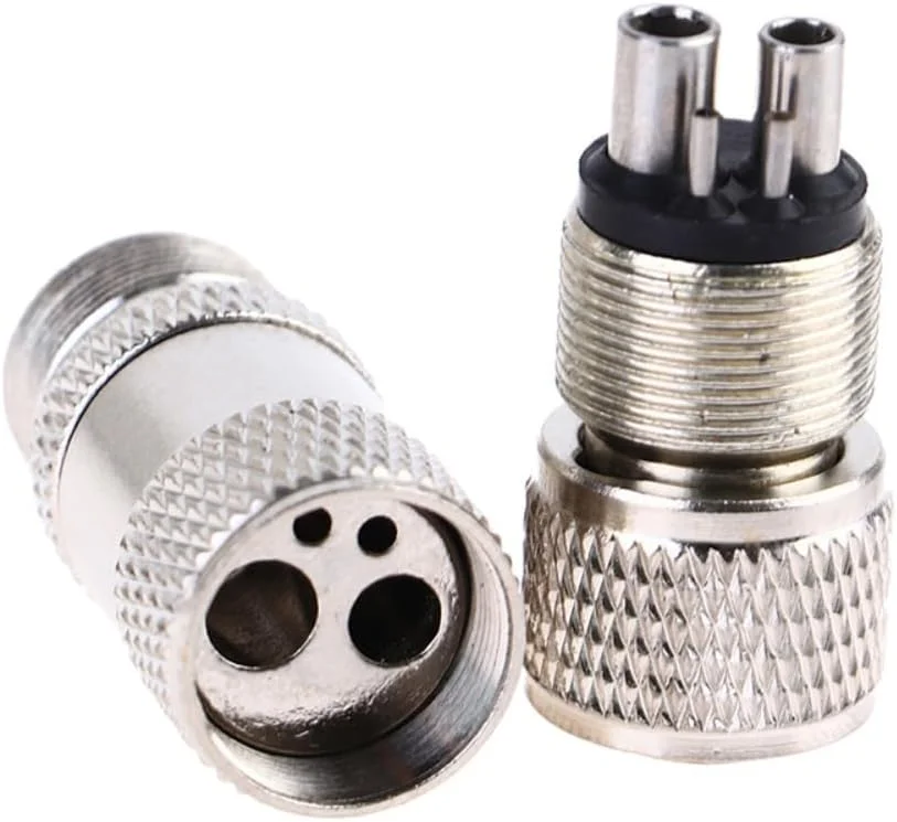 آداپتور توربین دندانپزشکی قابل حمل نقره ای Urjumpea، ساخته شده از استیل ضد زنگ، بادوام، آداپتور هندپیس تغییر سریع 4 سوراخ به 2 سوراخ آداپتور توربین دندانپزشکی قابل حمل نقره ای Urjumpea، ساخته شده از استیل ضد زنگ، بادوام، آداپتور هندپیس تغییر سریع 4 سوراخ به 2 سوراخ